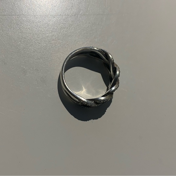 Sterling silver marquisite ring - stamped - Picture 8 of 9